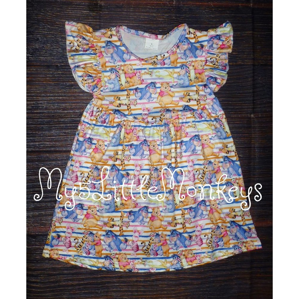 Boutique Winnie The Pooh Girls Sleeveless Dress